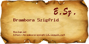 Brambora Szigfrid névjegykártya